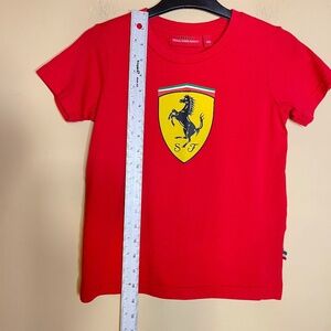 Ferrari Red Kids Shirt with Yellow Logo